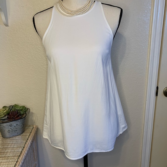 Topshop Tops - Topshop White Dressy Tank Top